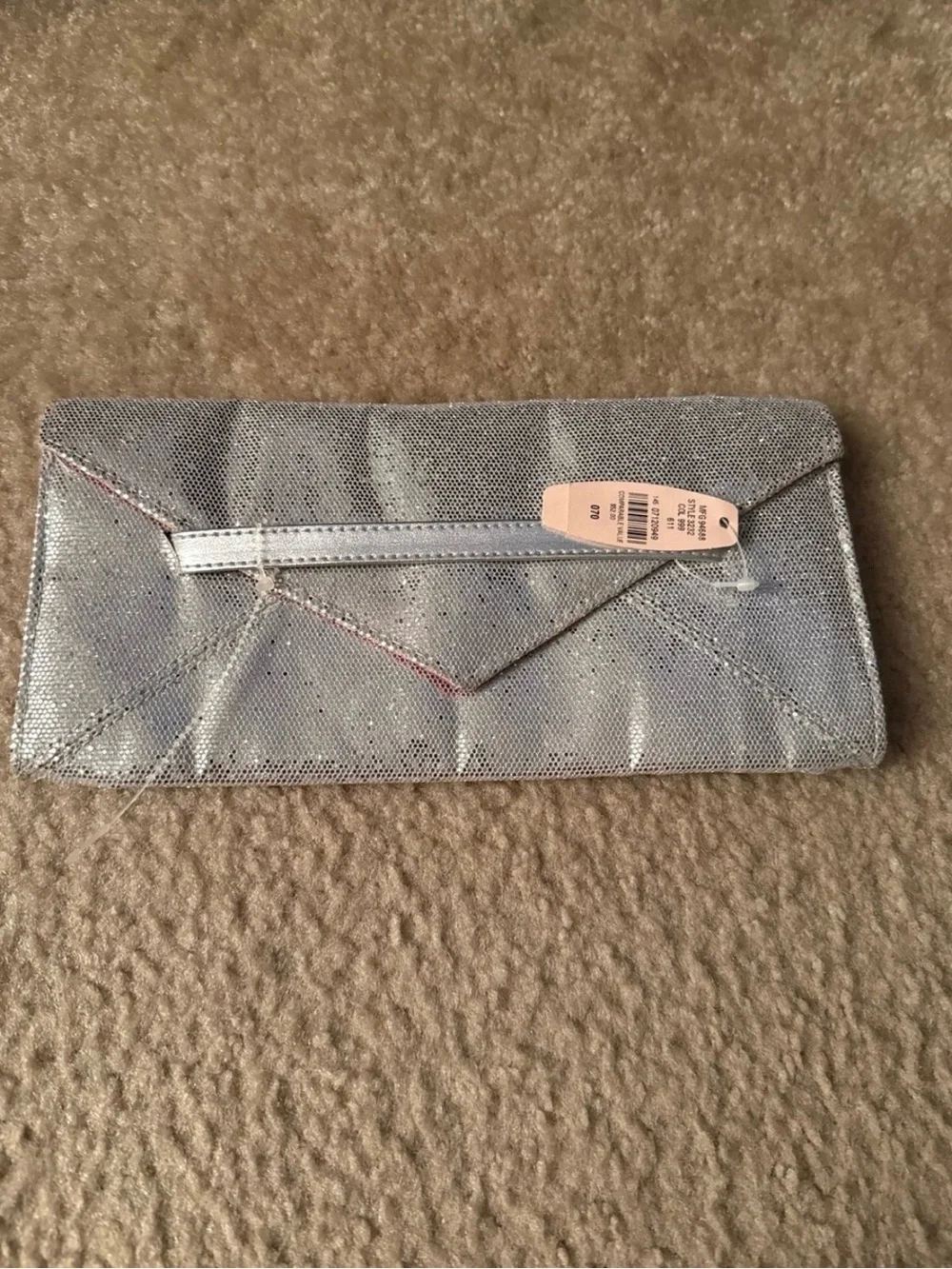 Victoria's Secret Metallic Silver Envelope Clutch